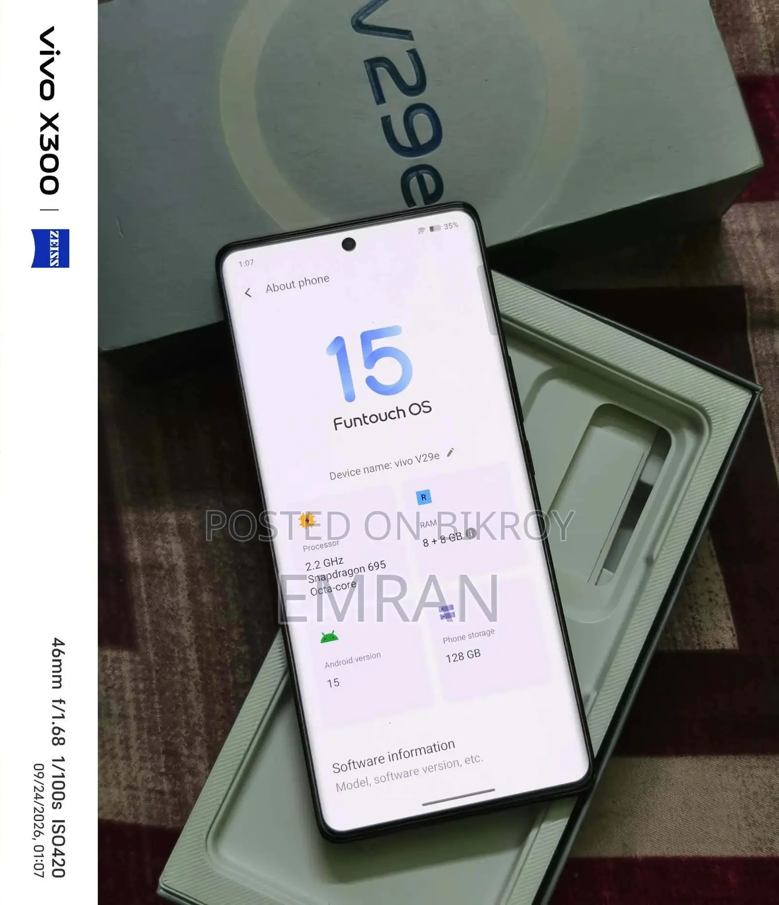 Vivo V29e 5G 256 GB Orange