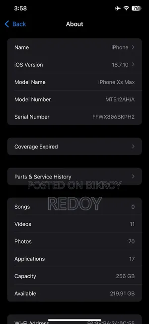 Apple iPhone XS Max 256 GB Black