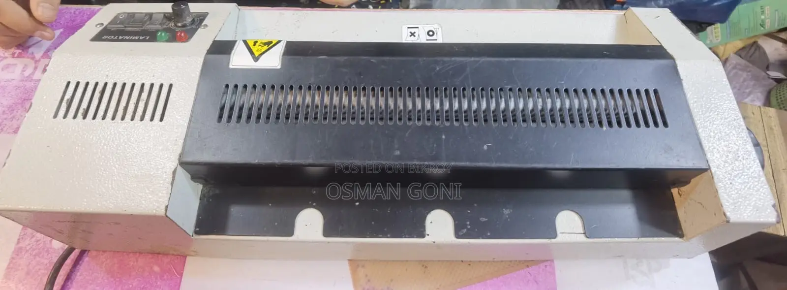 Laminating machine will be sold
