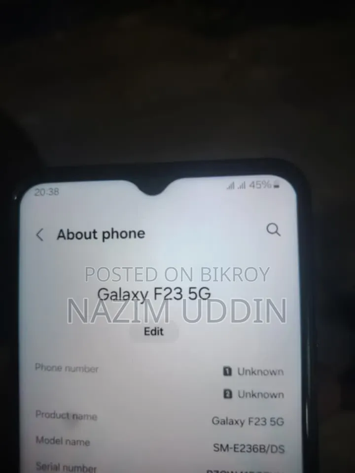 স্যামসাং গ্যালাক্সি এফ২৩ ১২৮ জিবি গ্রে
