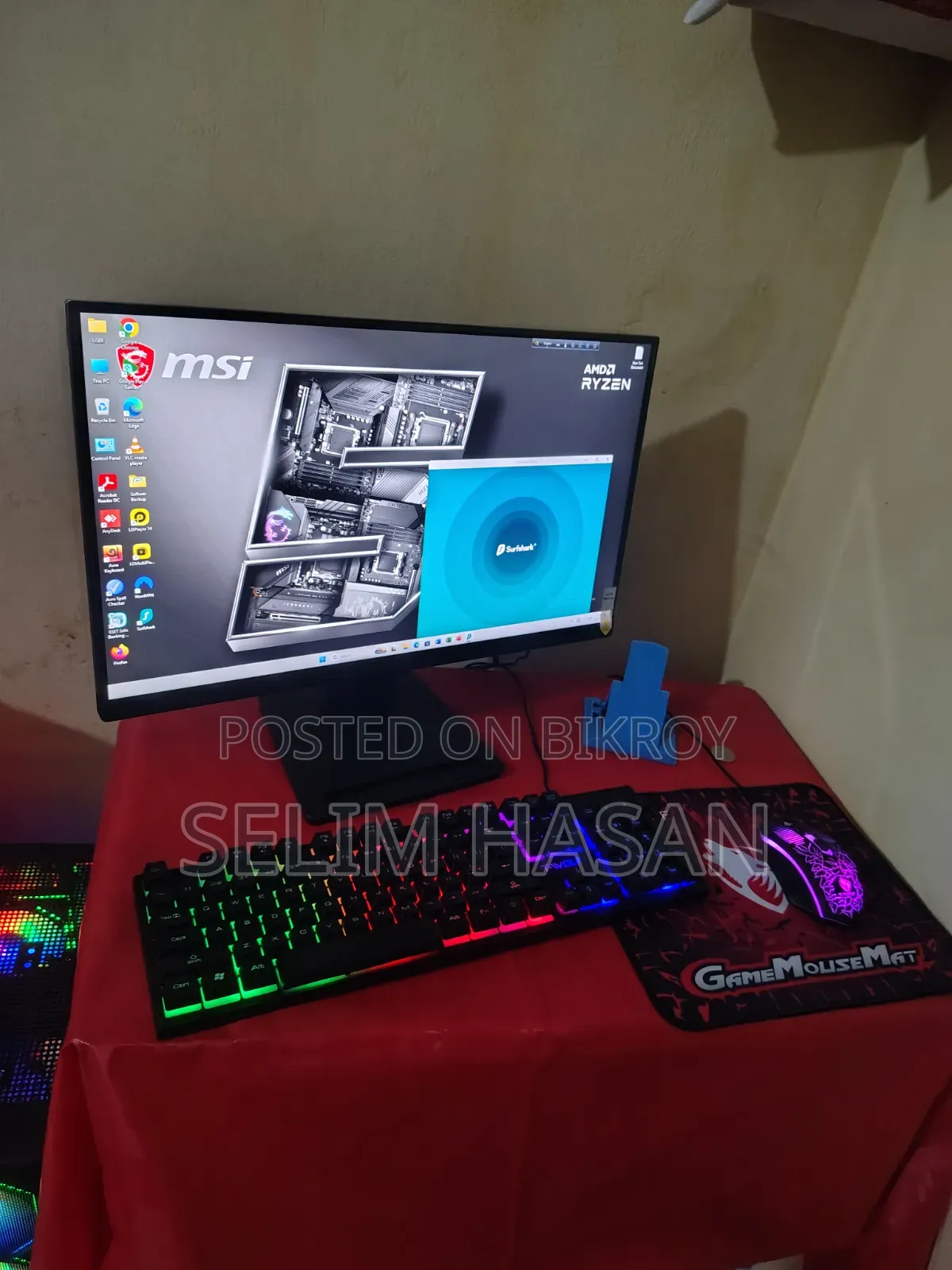 New Desktop Computer 8GB AMD Ryzen 7 SSD 512GB