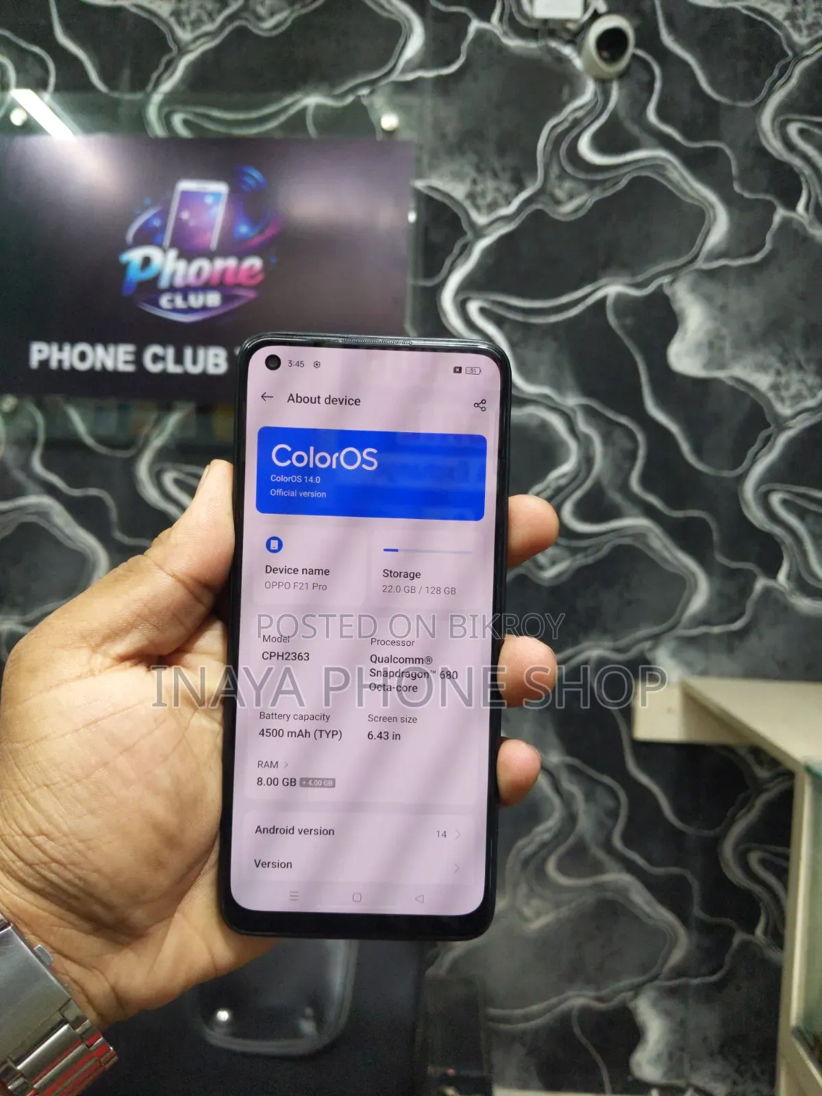Oppo F21 Pro 128 GB Black