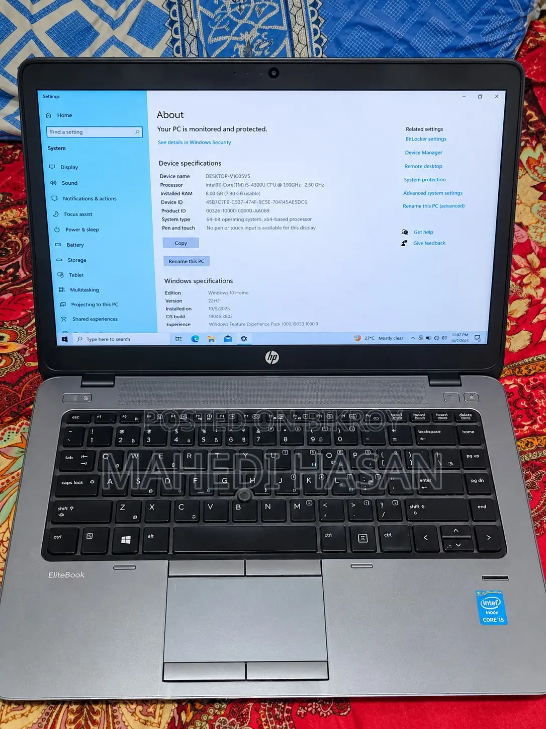Laptop HP EliteBook 840 G8 8GB Intel SSD 128GB