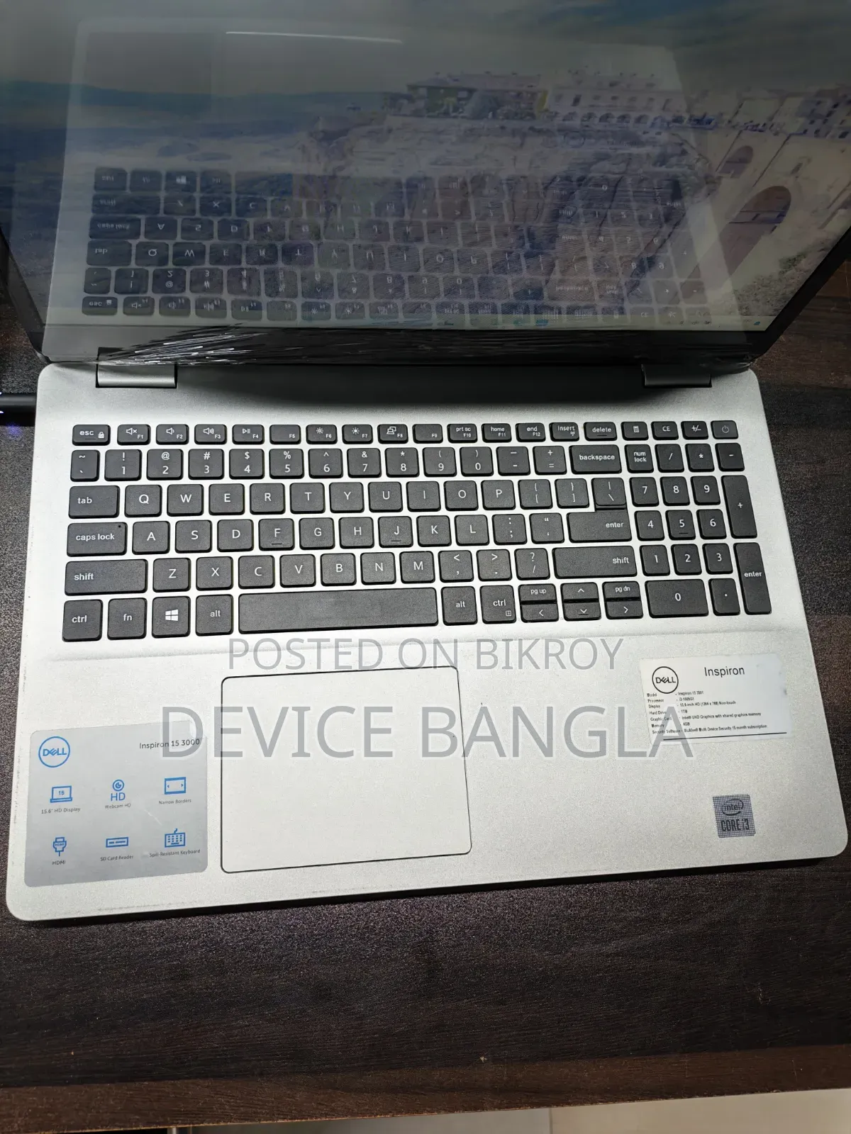 Laptop Dell 8GB Intel Core i3 SSD 256GB