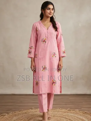 Cotton Two Piece Indian Embroidery Work