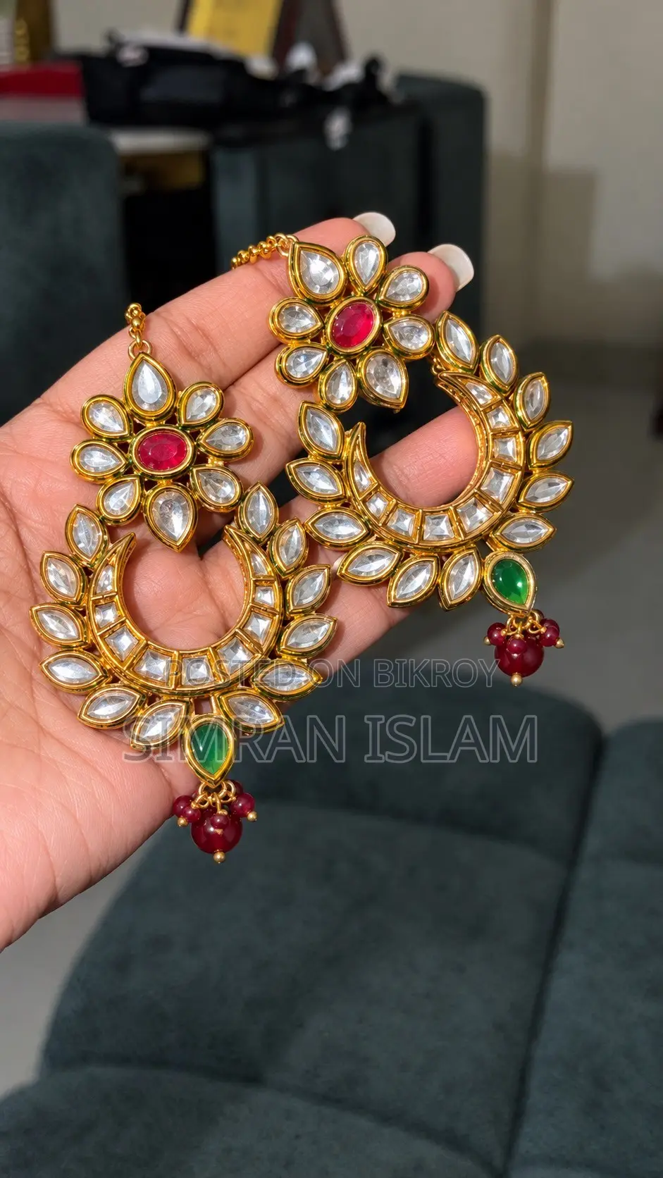 Premium Kundon Earring With Box