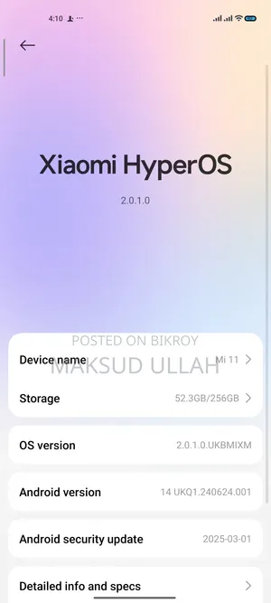 Xiaomi Mi 11 256 GB White