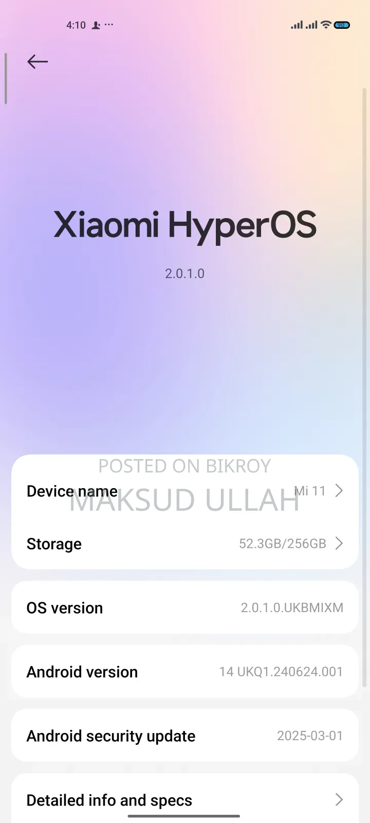 Xiaomi Mi 11 256 GB White