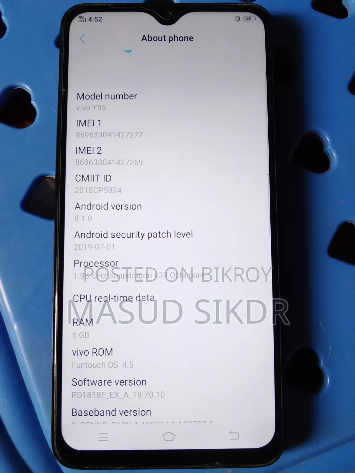 Vivo Y95 128 GB