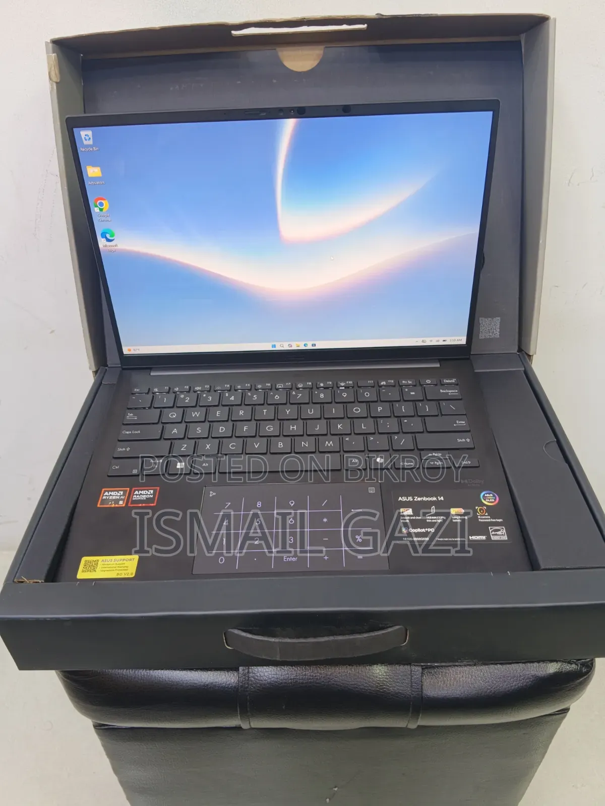 New Laptop Asus Zenbook 14 OLED 16GB AMD Ryzen 5 SSD 512GB