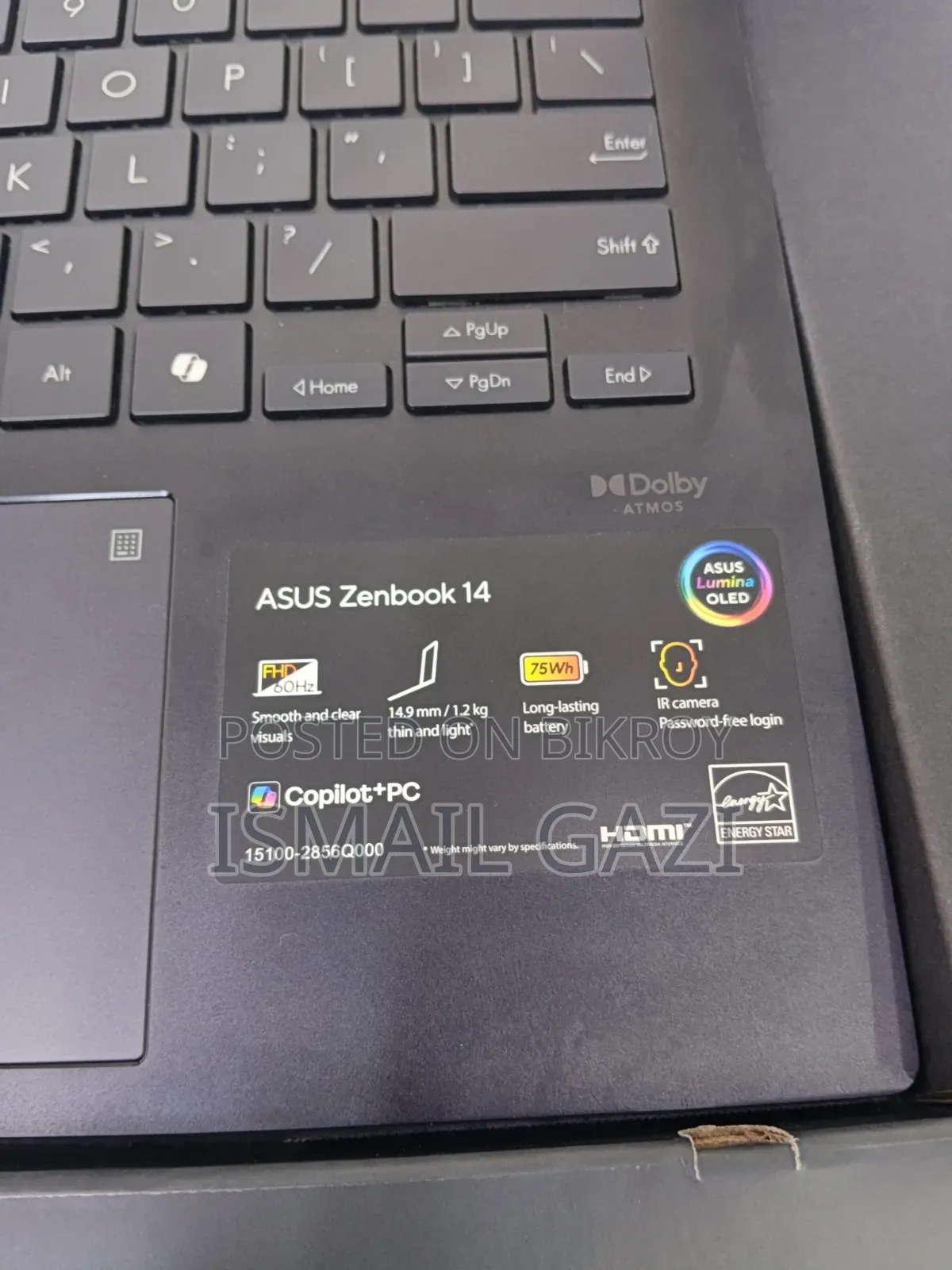 New Laptop Asus Zenbook 14 OLED 16GB AMD Ryzen 5 SSD 512GB