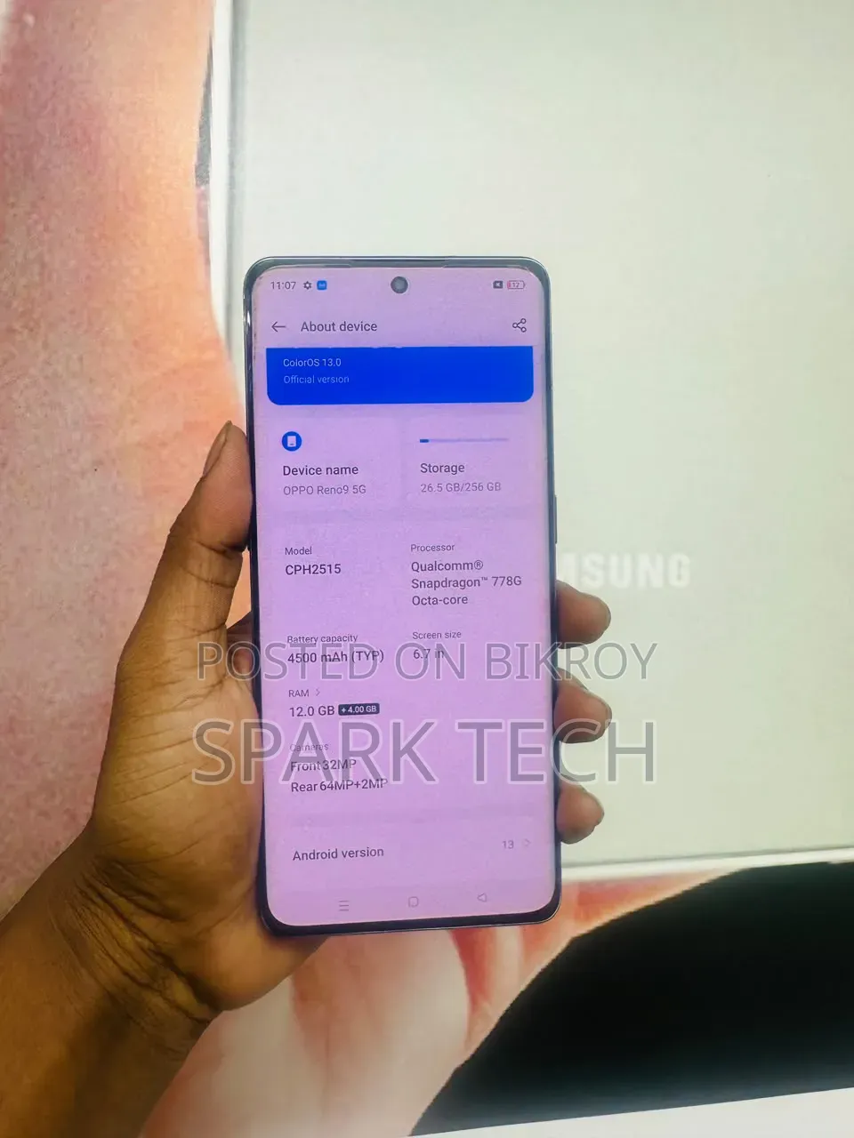 Oppo Reno9 ২৫৬ জিবি ব্ল্যাক