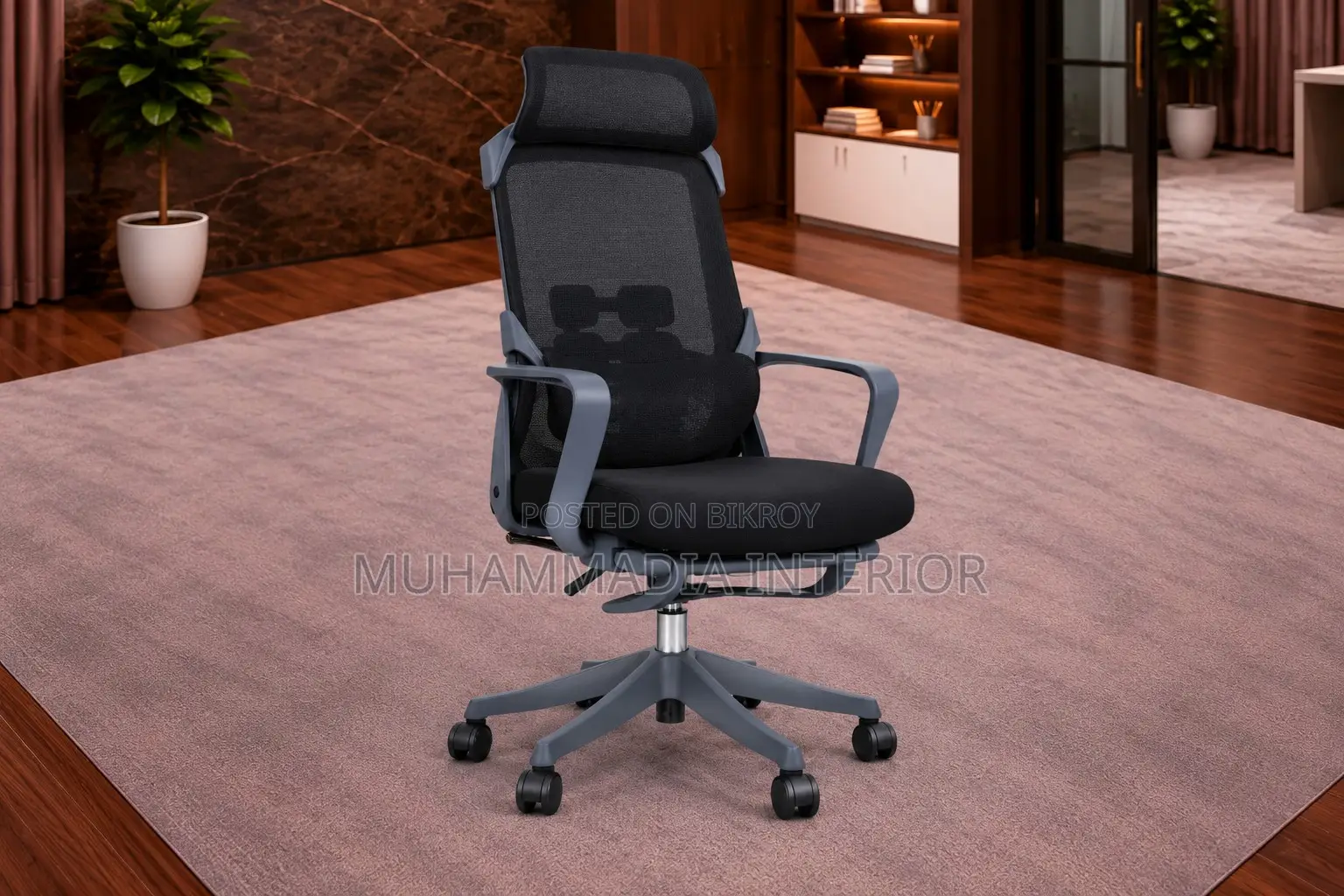 ERGO FLEX – Black, Sleeping Mode Boss Chair – MID-FY-15-V3.