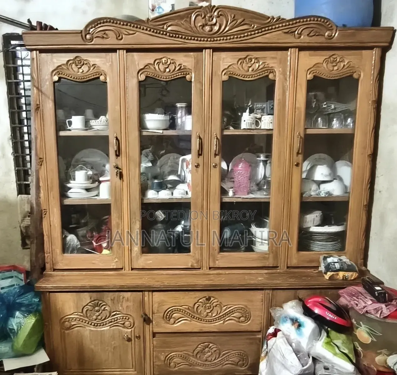 Wardrobe, 4-Door Showcase and Dressing Table