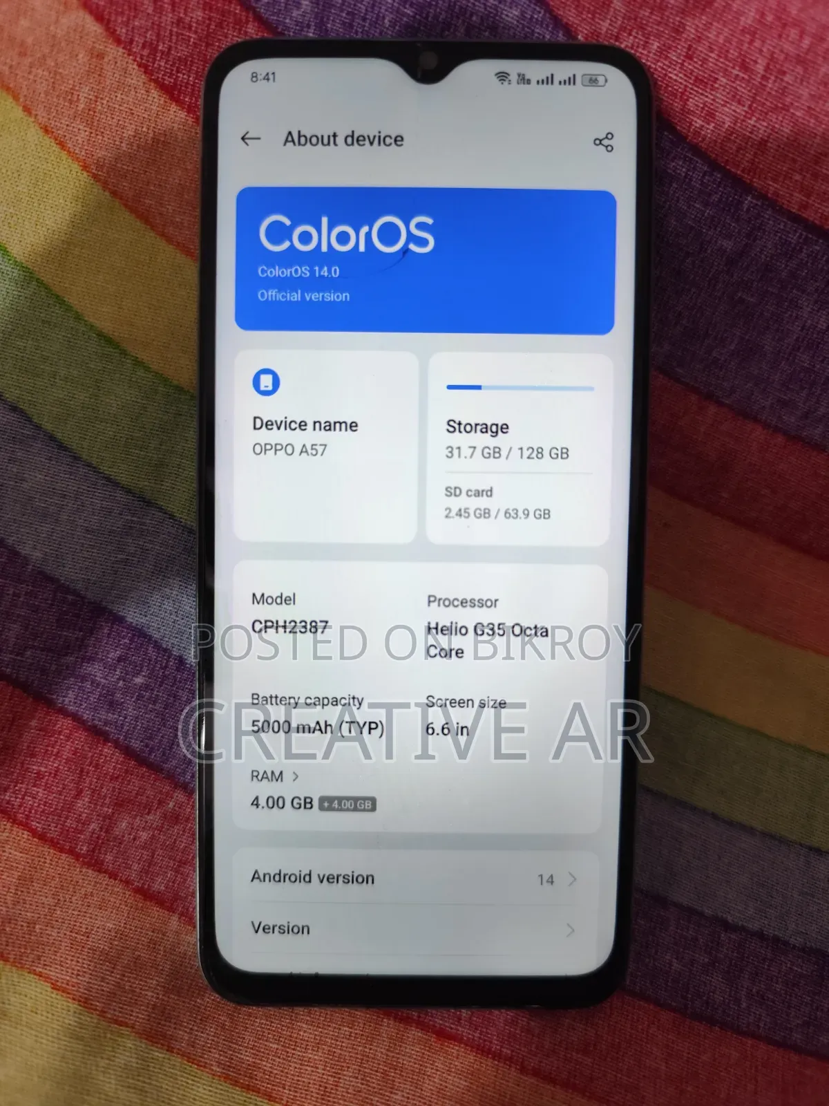Oppo A57 128 GB Blue
