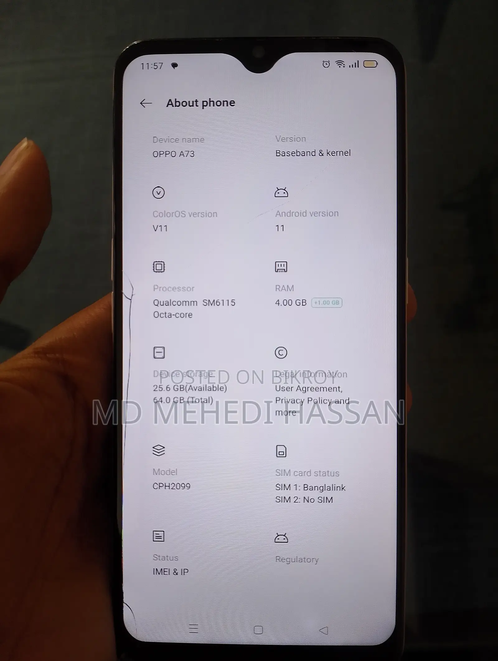 Oppo A73 64 GB Orange