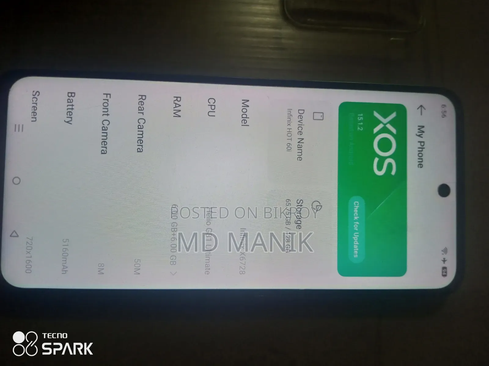 Infinix Hot 60i 128 GB Silver