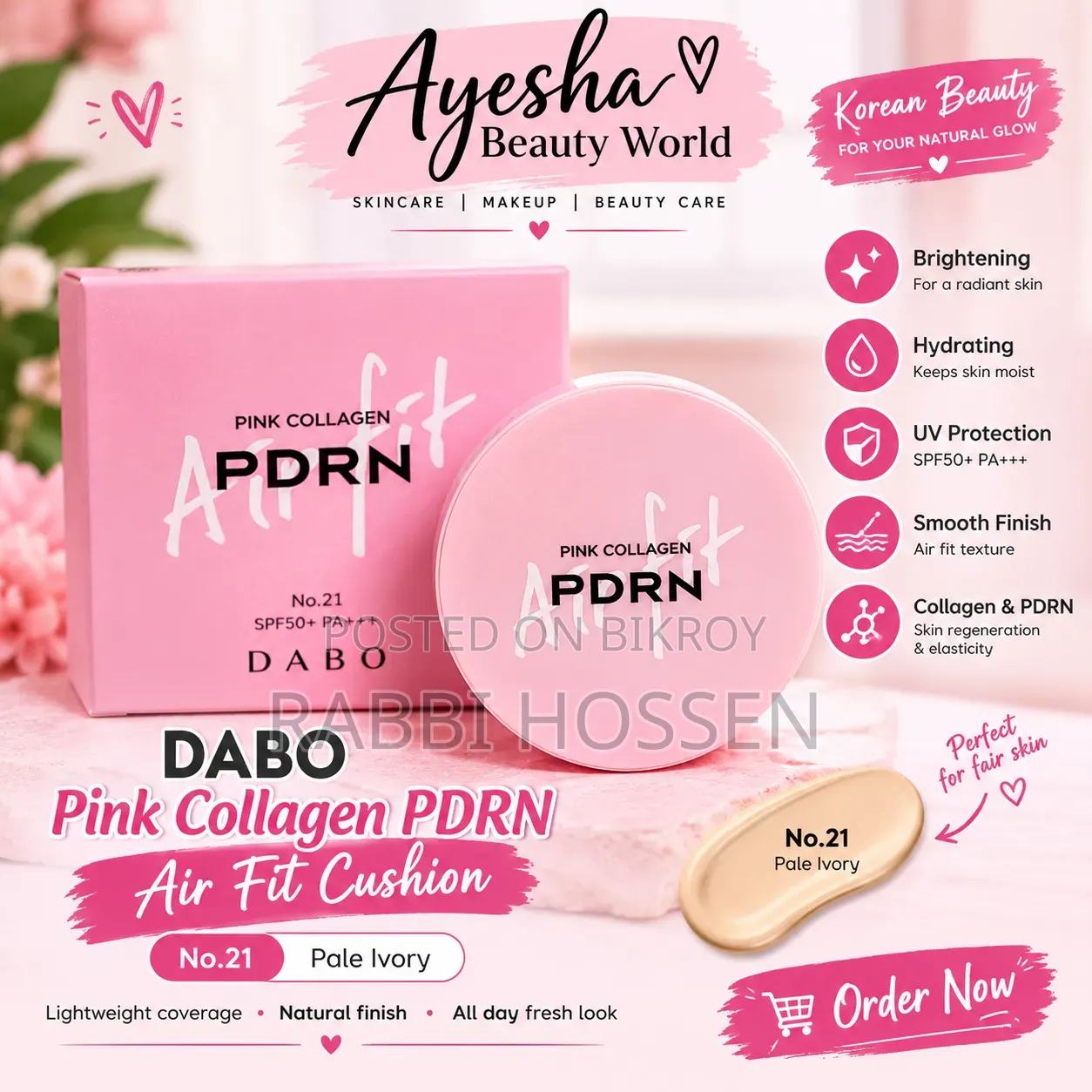 DABO Pink Collagen PDRN Air Fit Cushion