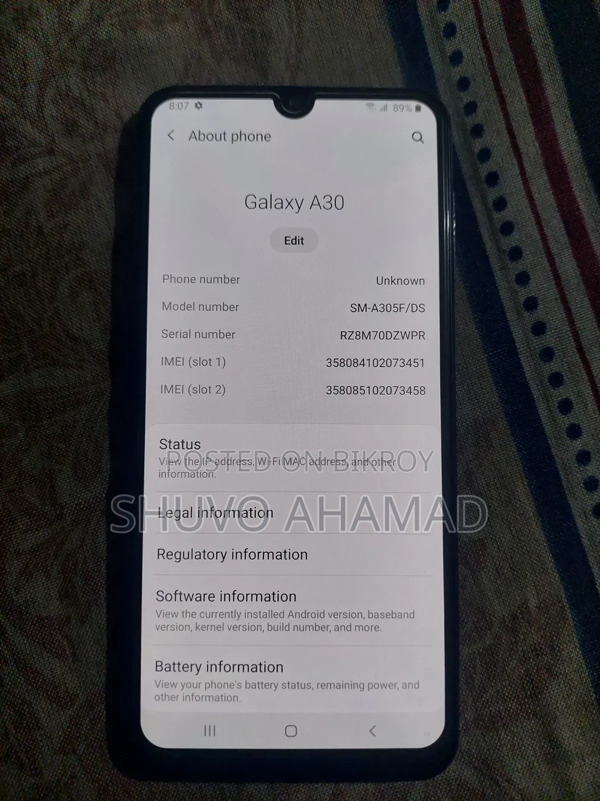 Samsung Galaxy A30 64 GB Blue