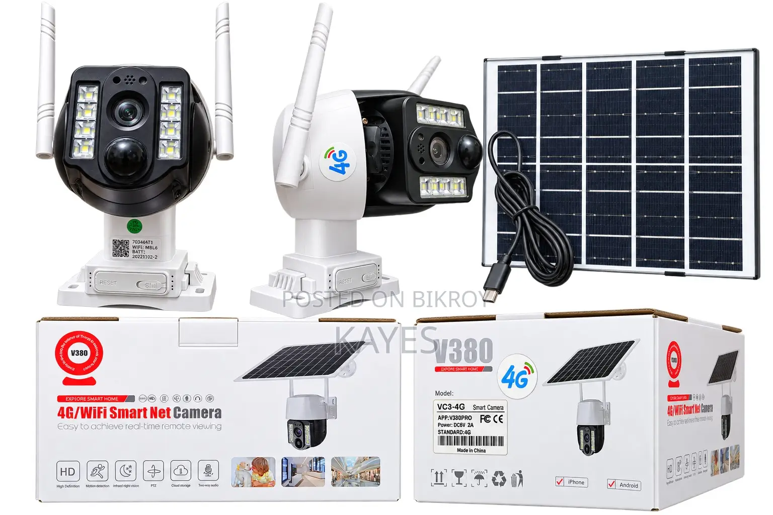 V380 4G/WiFi Smart Security Camera
