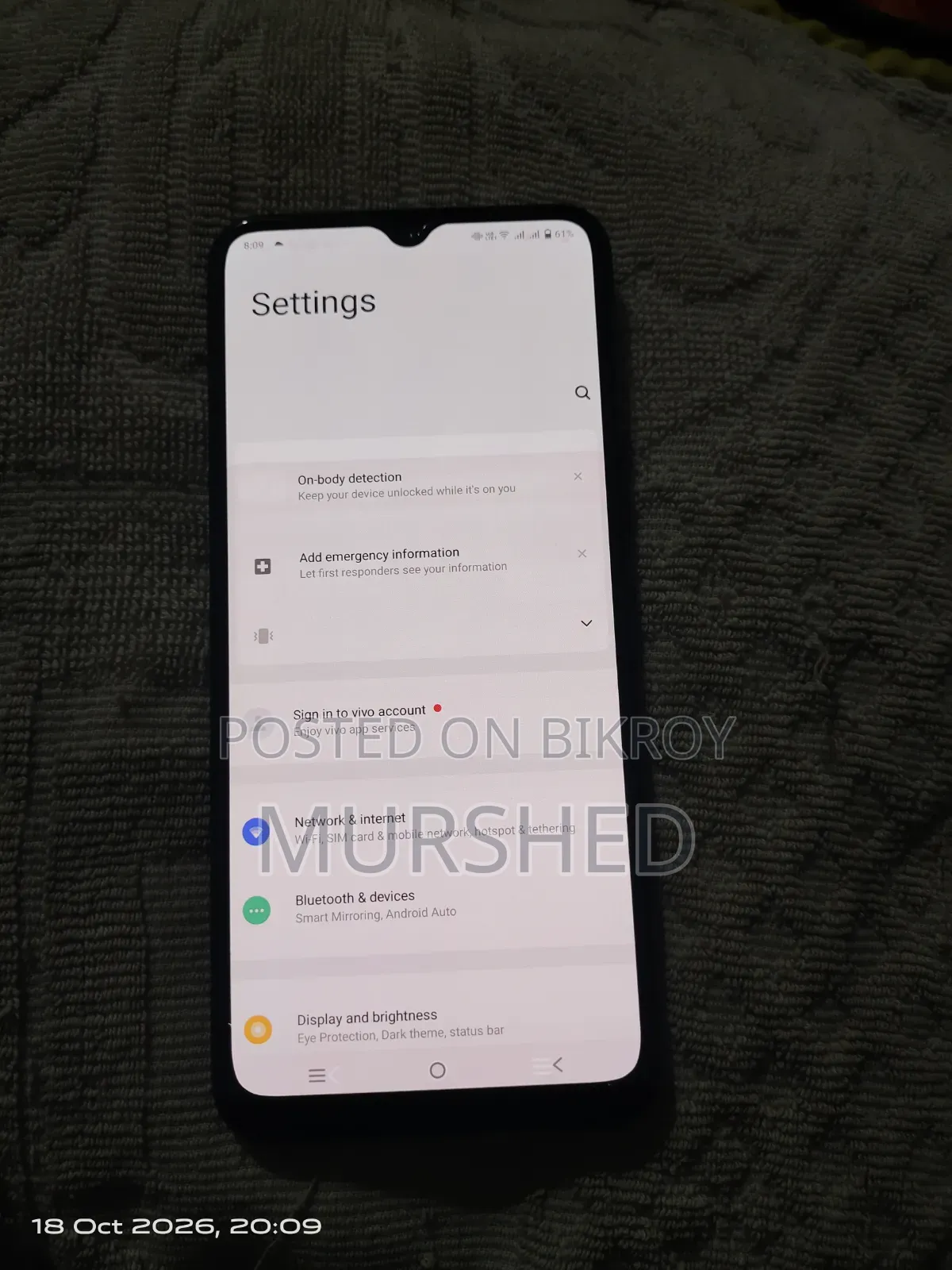 Vivo V20 SE 128 GB Silver