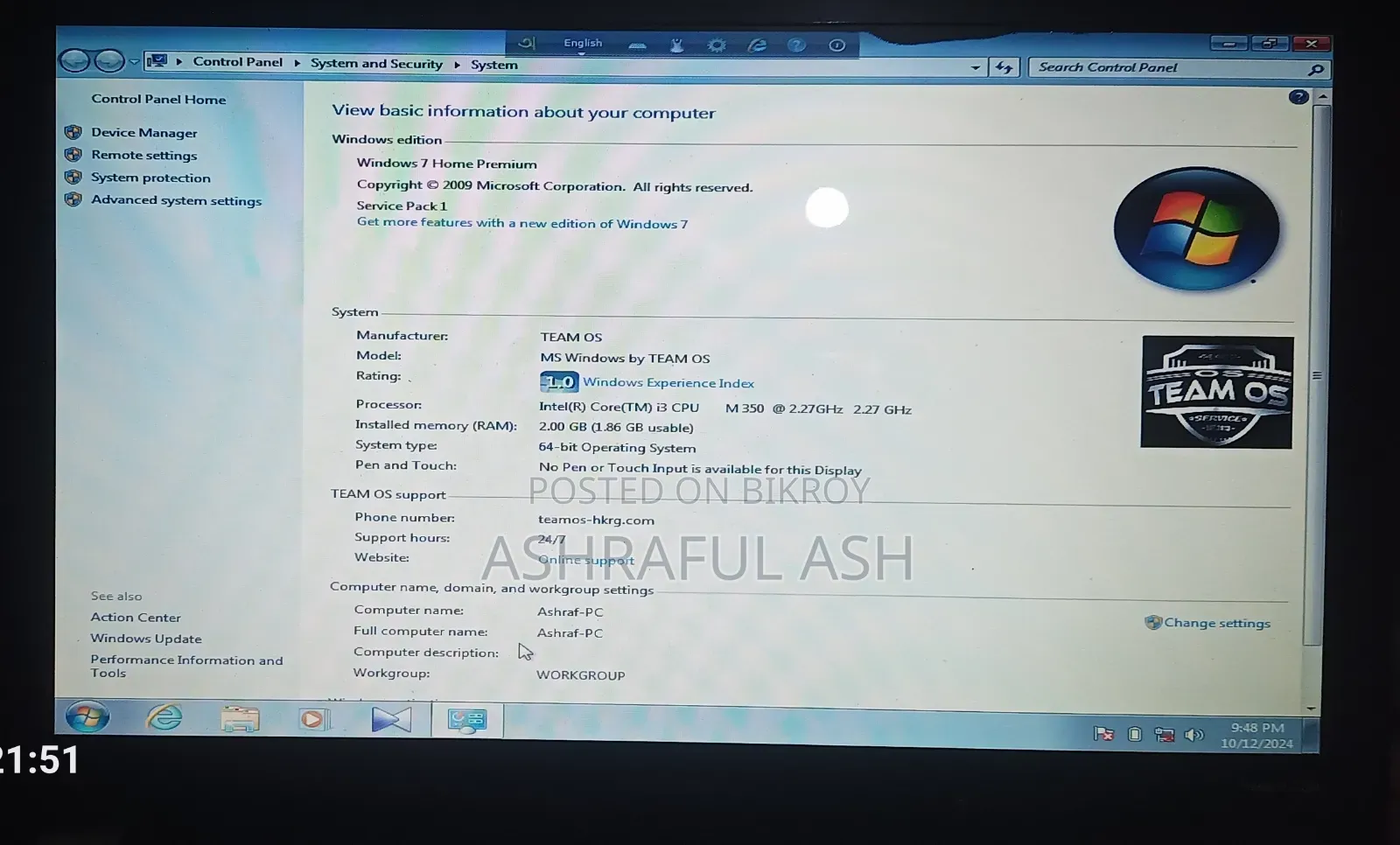 Laptop HP Compaq 420 4GB Intel Core i3 HDD+SSD 320GB