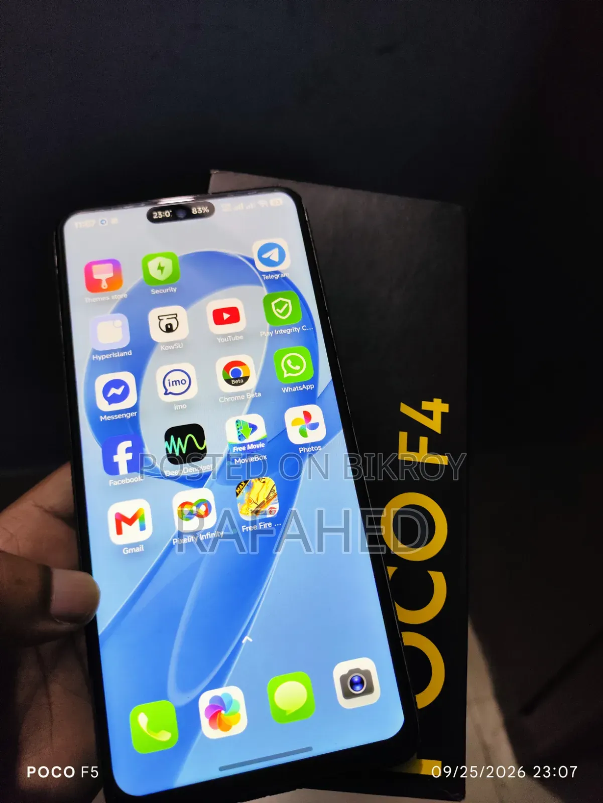 নিউ শাওমি পোকো এফ ৪ ১২৮ জিবি গ্রে