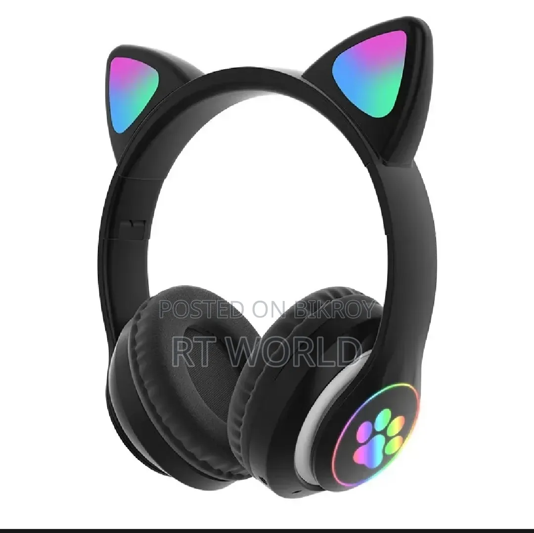 STN28 LED Cat Ear Headphones Bluetooth 5.0 Wireless Headset