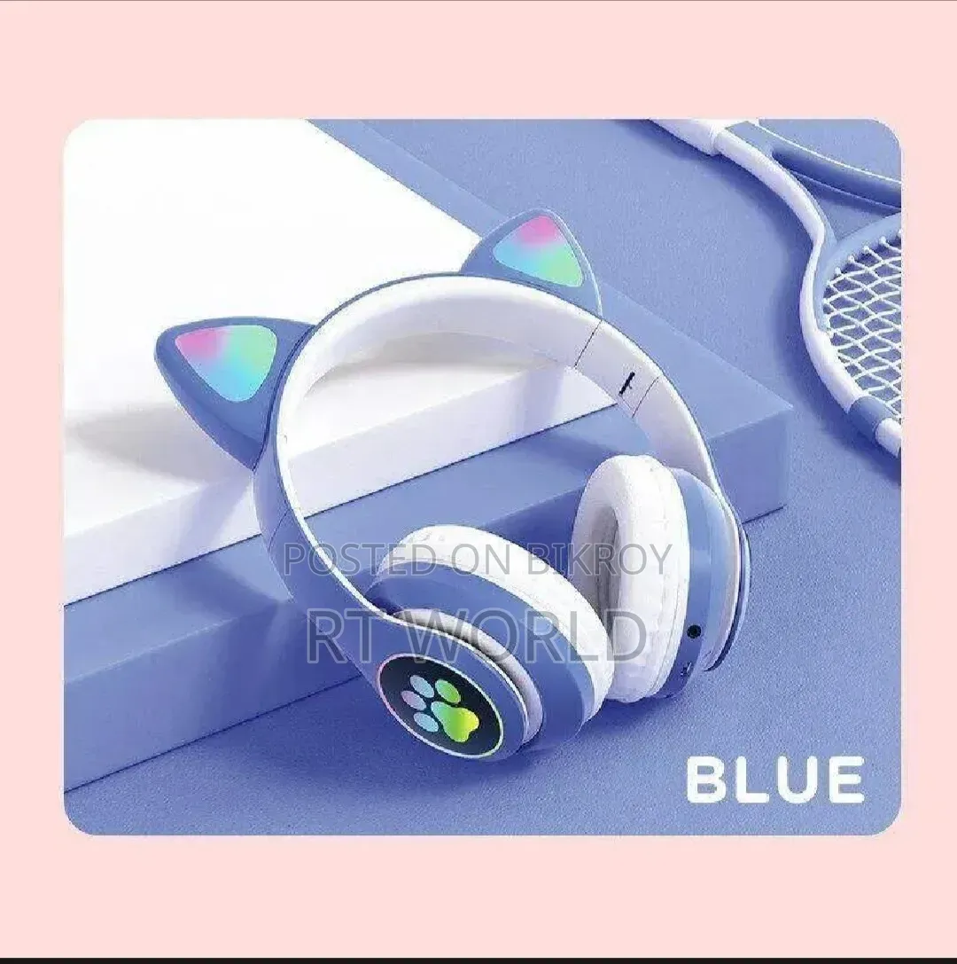 STN28 LED Cat Ear Headphones Bluetooth 5.0 Wireless Headset