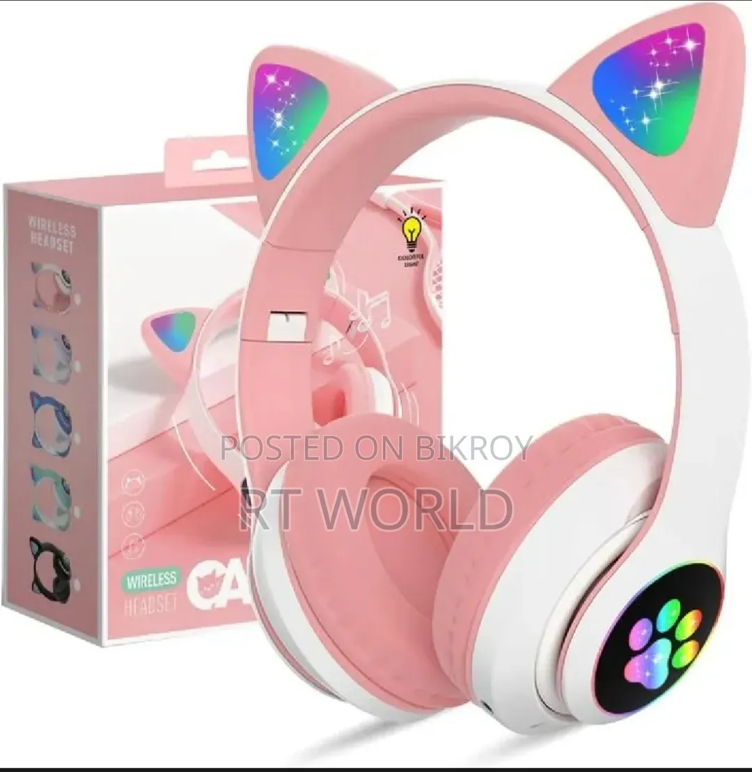 STN28 LED Cat Ear Headphones Bluetooth 5.0 Wireless Headset