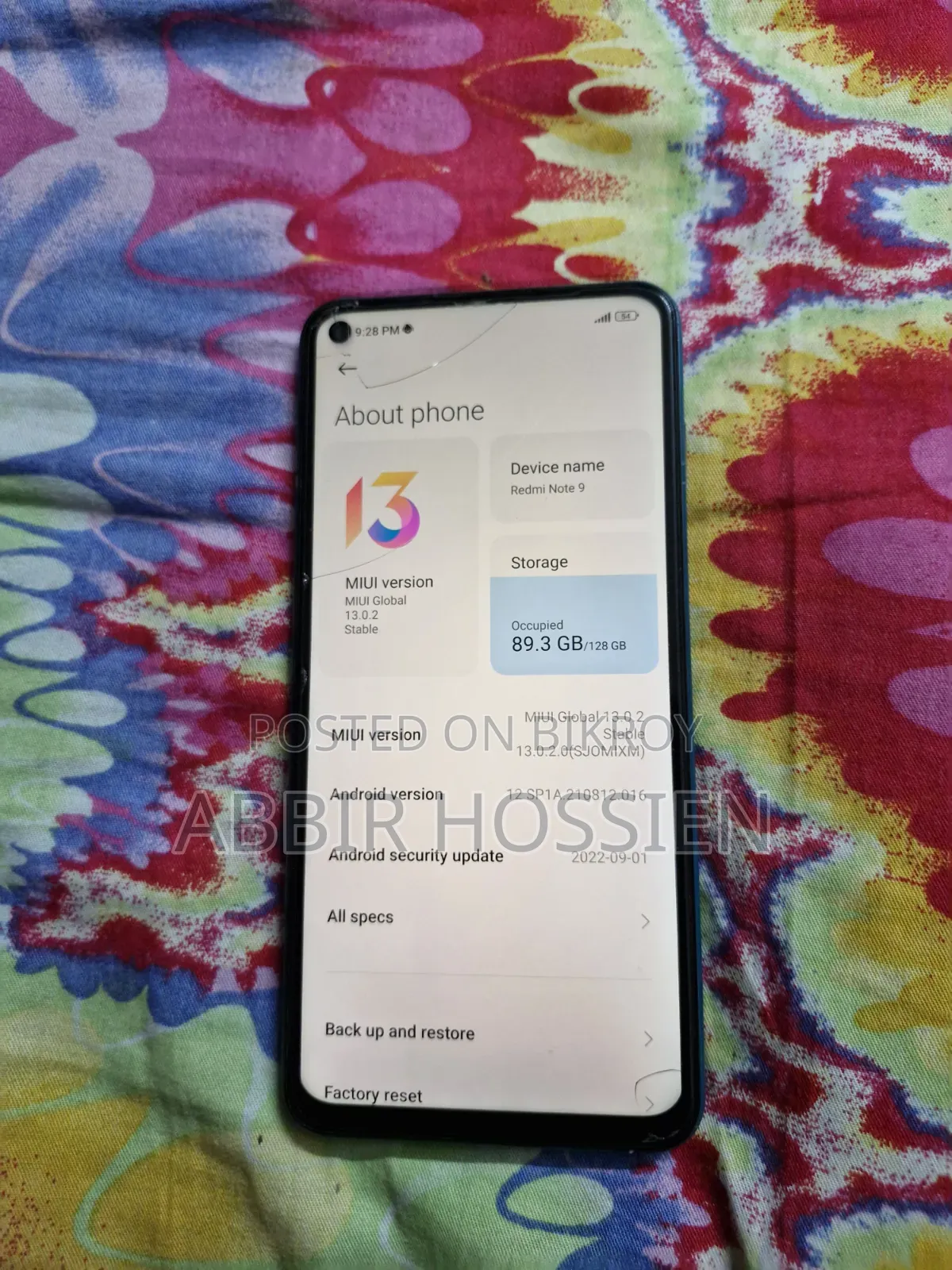 Xiaomi Redmi Note 9 128 GB Green
