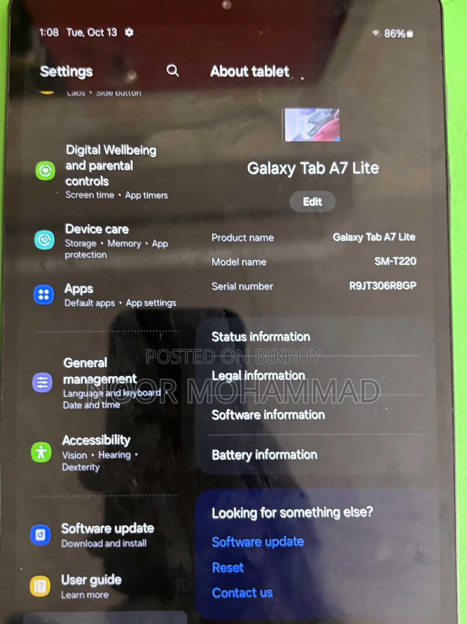 Samsung Galaxy Tab A7 Lite 32 GB Black