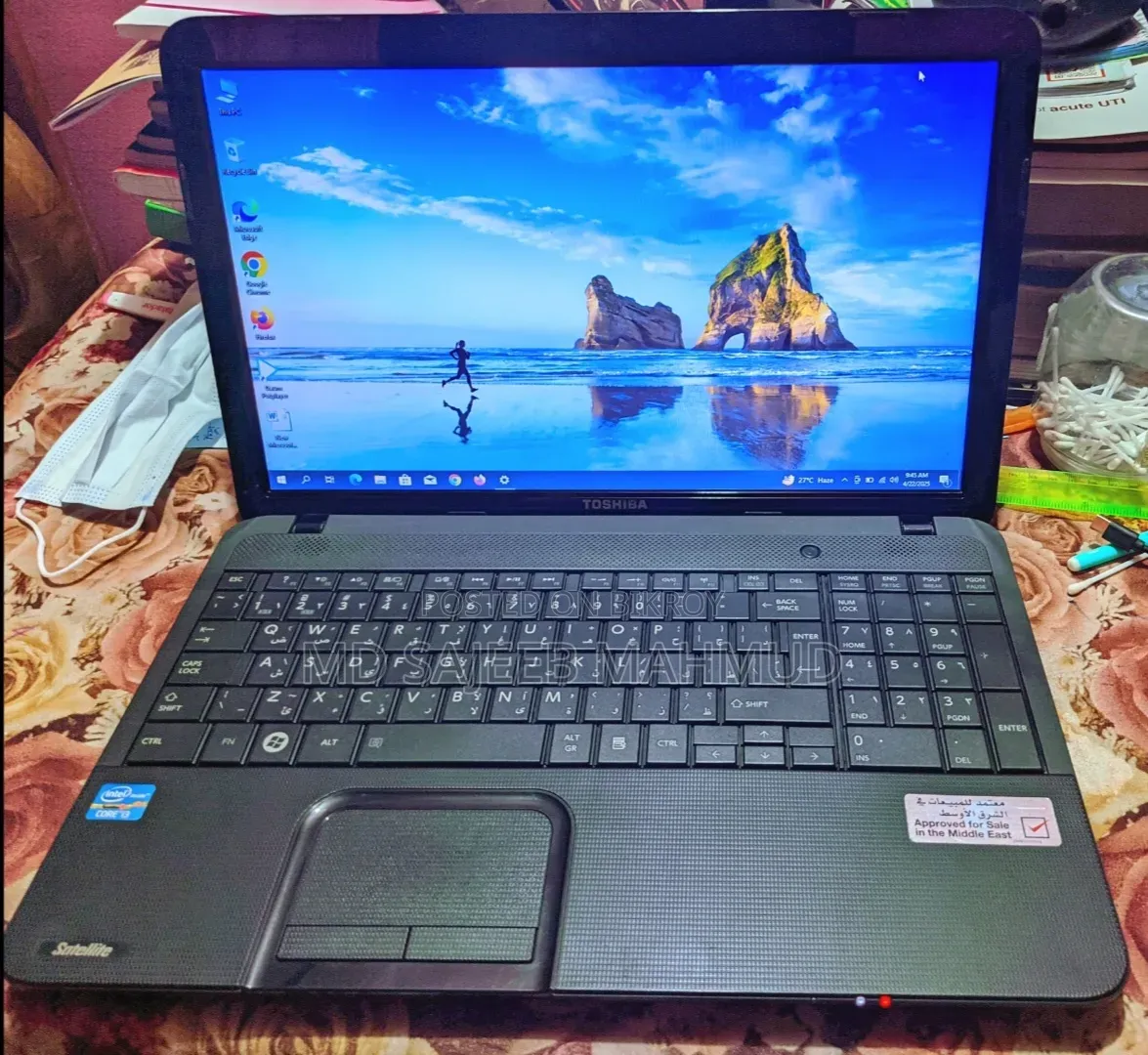 Laptop Toshiba Satellite C850 2GB Intel Core i3 SSD 256GB