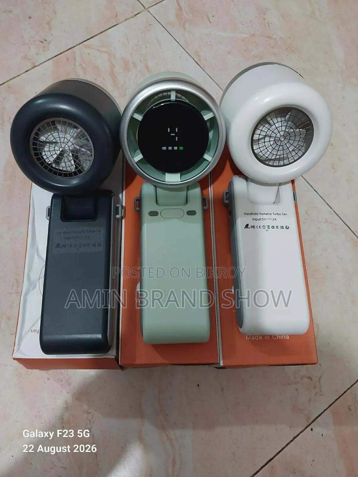 টার্বো পোর্টেবল রিচার্জেবল মিনি ফ্যান
