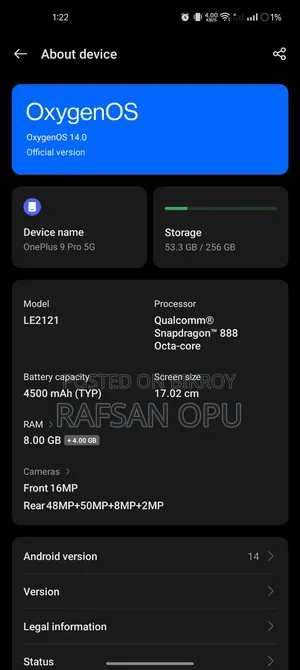 OnePlus 9 Pro 256 GB Gold