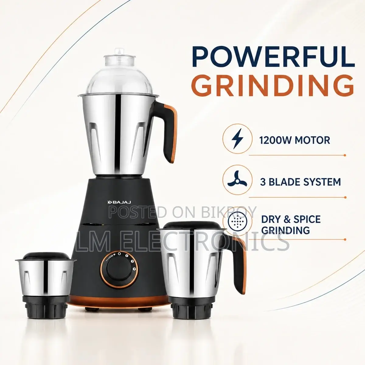 Bajaj Ninja Virtue (1200 Watt) Mixer Grinder