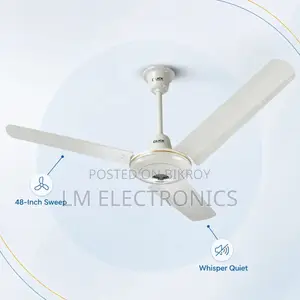 Click Crown Ceiling Fan 48″ Ivory Gold