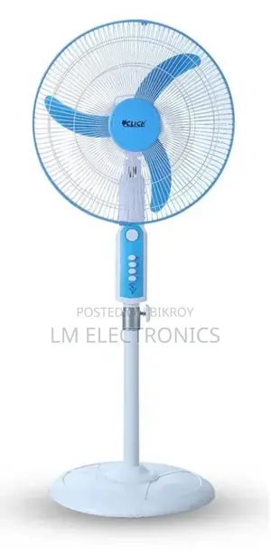 Click Pedestal Stand Fan 18″ – Blue
