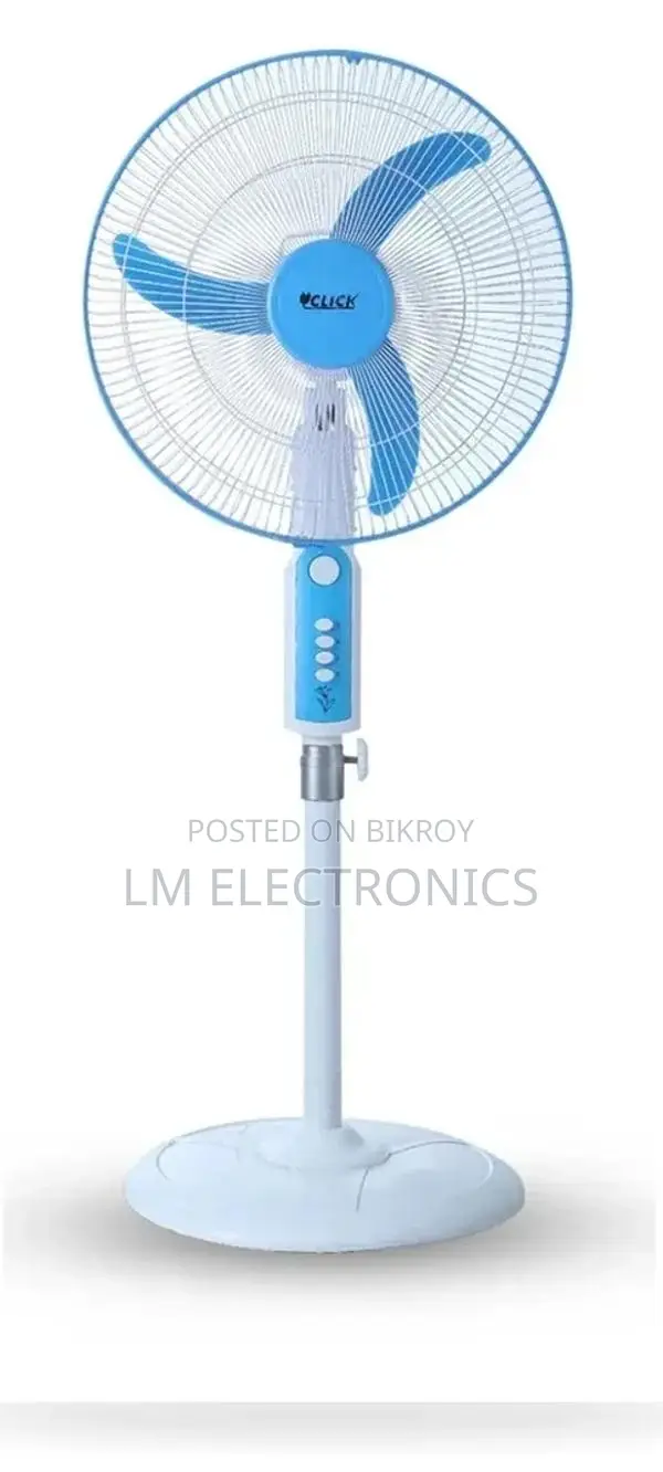 Click Pedestal Stand Fan 18″ – Blue