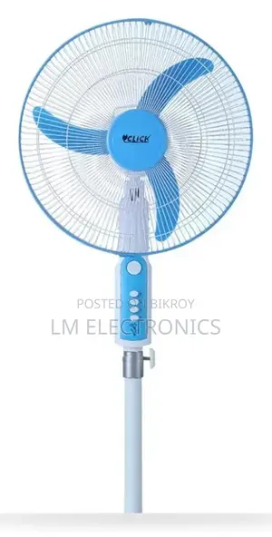 Click Pedestal Stand Fan 18″ – Blue