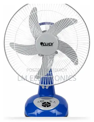 Click Rechargeable Table Fan 14” – Blue