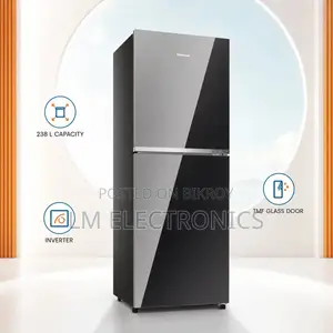 Hisense 238L TMF Inverter Glass Door Refrigerator Mirror Black