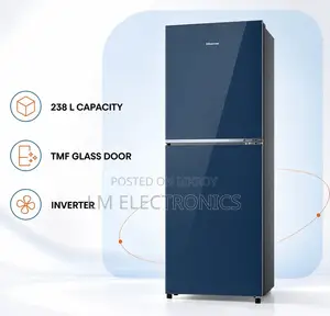 Hisense 238L TMF Inverter Glass Door Refrigerator Royal Blue