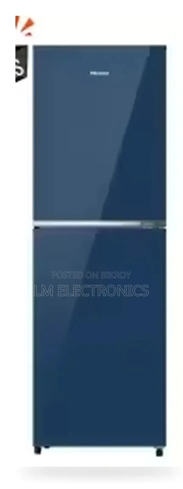 Hisense 277L TMF Inverter Glass Door Refrigerator Royal Blue