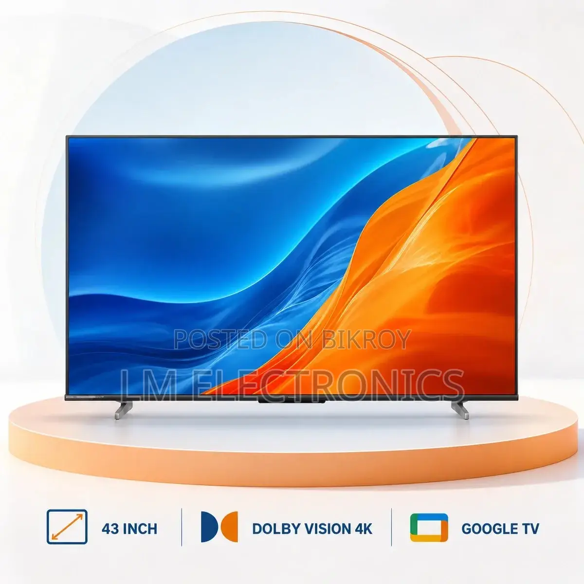 Hisense 43 Inch Bezelless Dolby Vision 4K UHD Smart Voice Control Goog