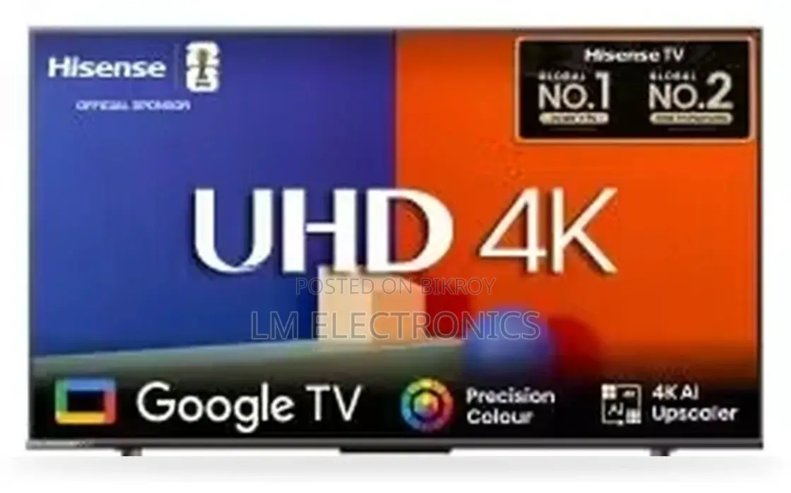 Hisense 43 Inch Bezelless Dolby Vision 4K UHD Smart Voice Control Goog