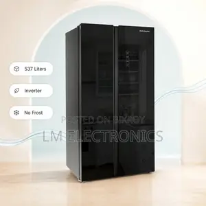 Kelvinator 537 Liter Inverter Side by Side Glass Door No Frost Refrige