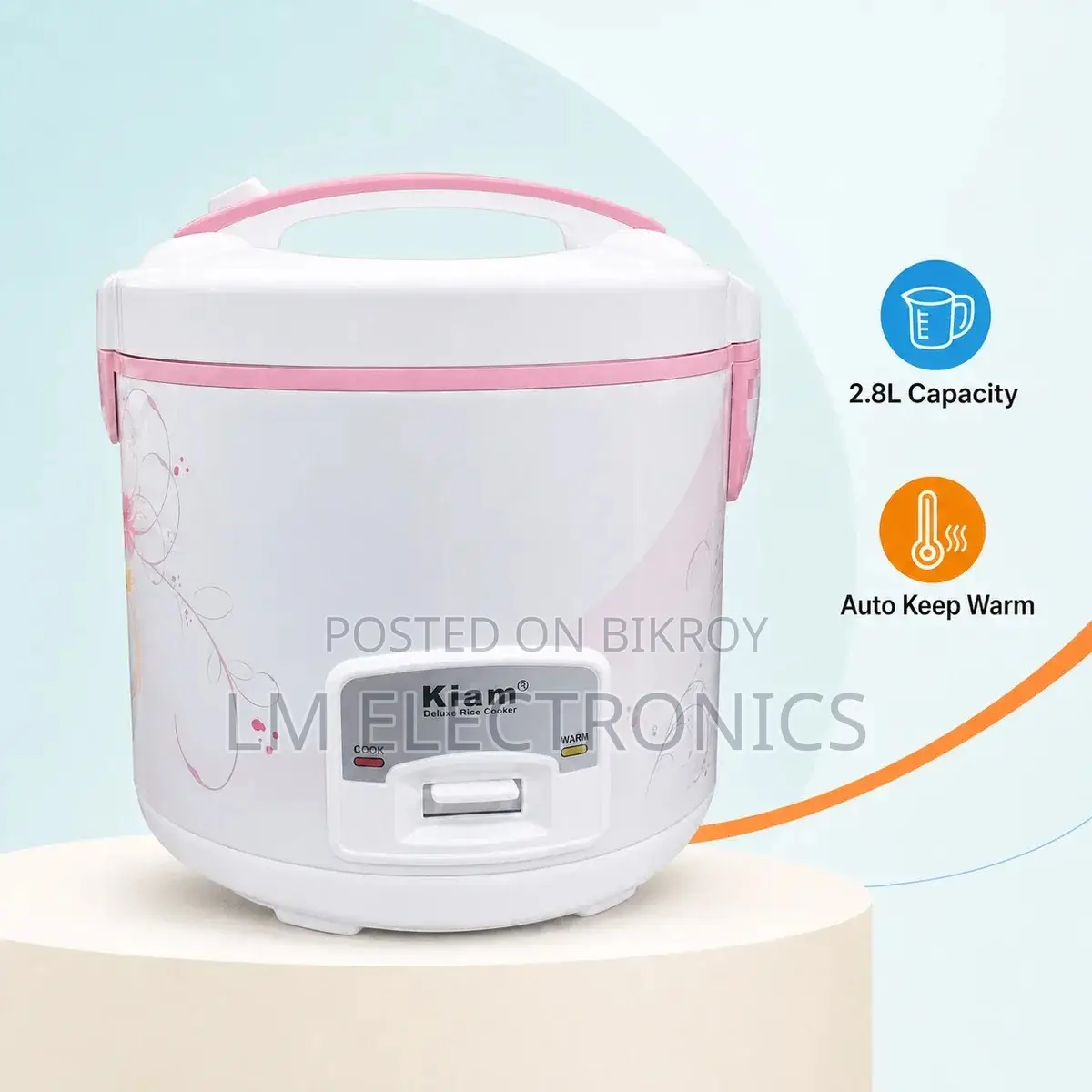 Kiam Rice Cooker 2.8L DJB-204 Deluxe