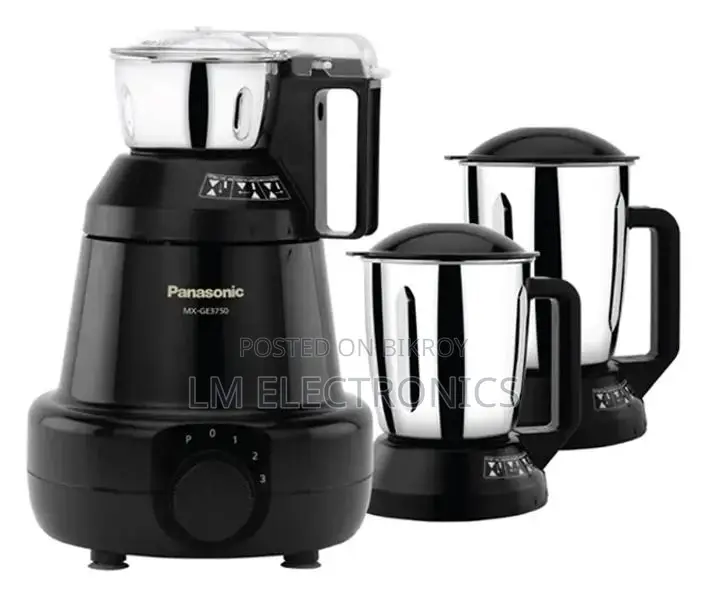 Panasonic 1200W 3 in 1 Mixer Grinder MX-GE3750 (Black)