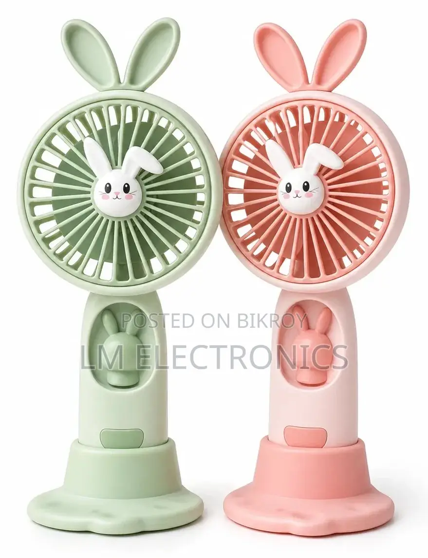 Rabbit Ear Mini LED Cartoon Fan